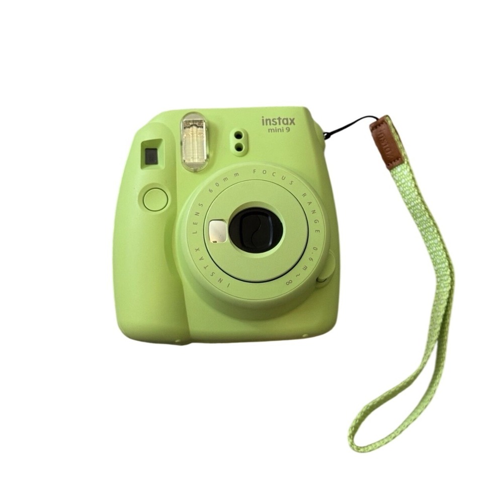Fujifilm Instax Mini 9 Instant Film Camera Lime Green with Wrist Strap